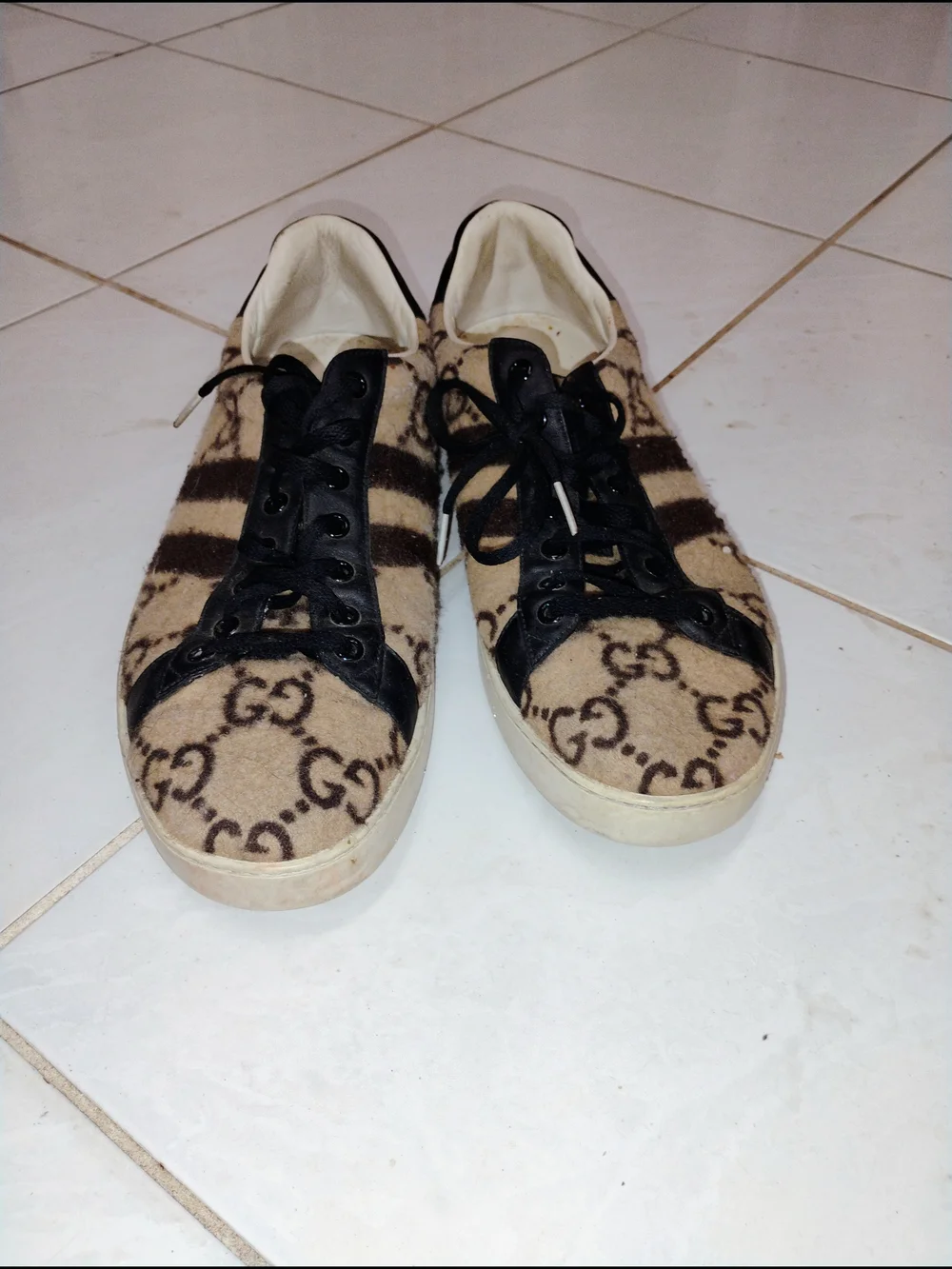 Gucci GG Wool Ace Sneakers